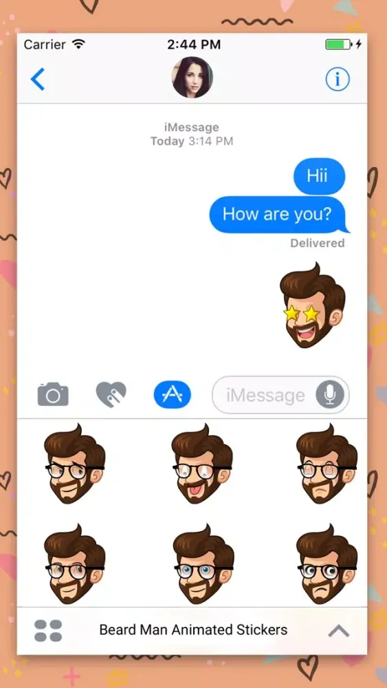 Capturas de tela do Beard Man : Animated Stickers