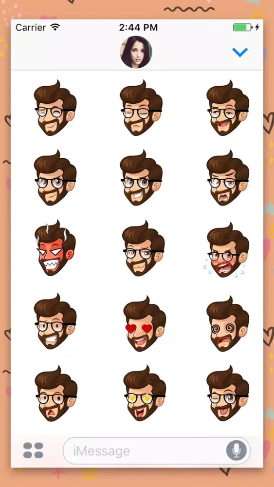 Capturas de tela do Beard Man : Animated Stickers