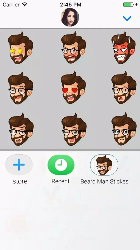 Capturas de tela do Beard Man : Animated Stickers