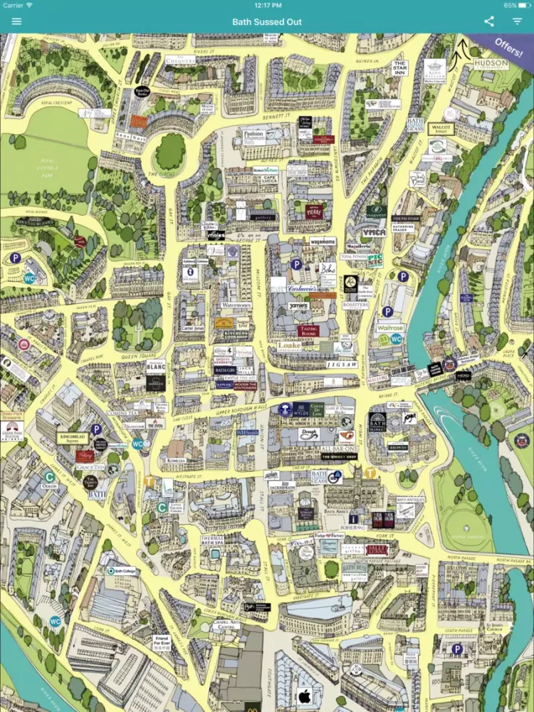 Captures d'écran de Bath Sussed Out Tourist Map iPad 