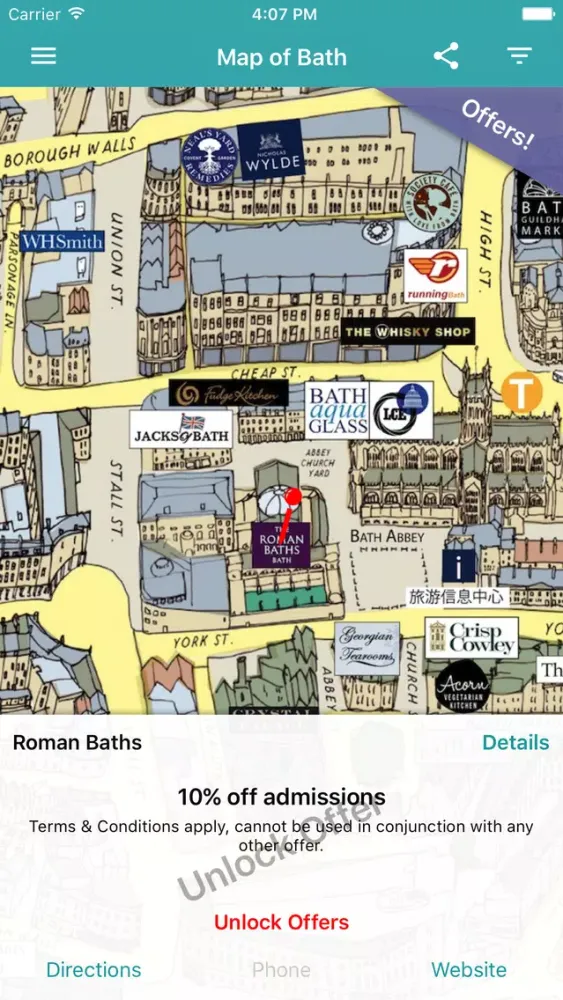 Captures d'écran de Bath Sussed Out Tourist Map