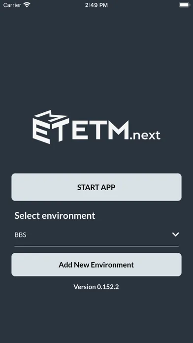 Capturas de tela do ETM.next