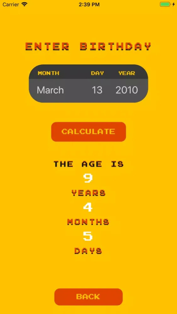 ภาพหน้าจอของ Age Calculator by Bearlytics