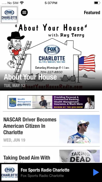 Fox Sports Radio Charlotte Screenshots