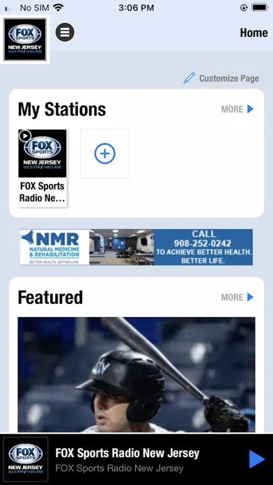 Capturas de pantalla de Fox Sports Radio New Jersey