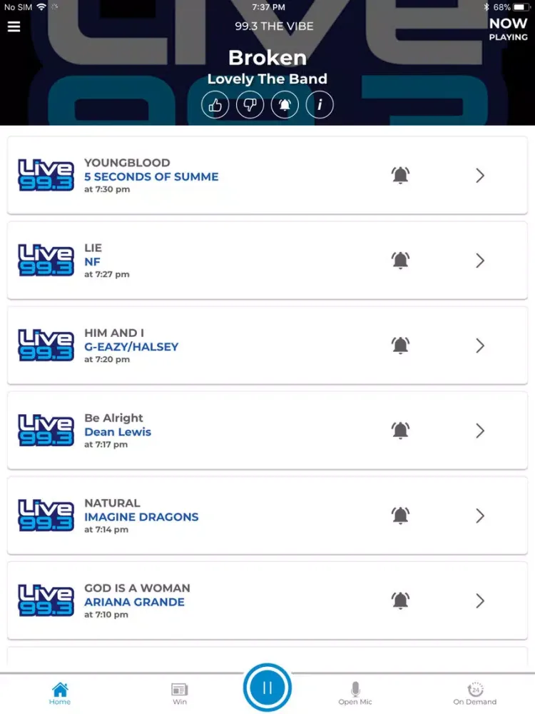 Capturas de pantalla de Live 99.3 WVBX iPad 