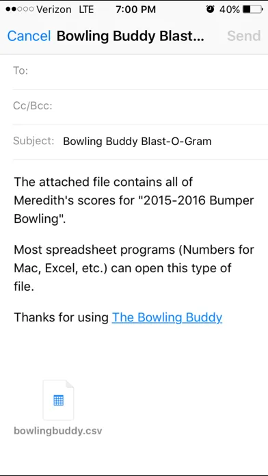 Tangkapan skrin The Bowling Buddy