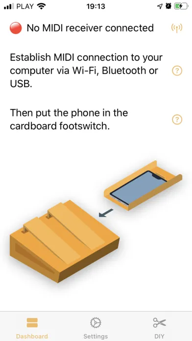 Tangkapan layar MIDI Footswitch