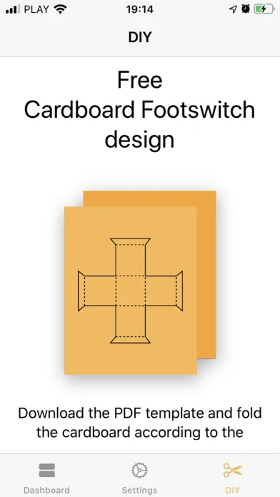 Tangkapan layar MIDI Footswitch