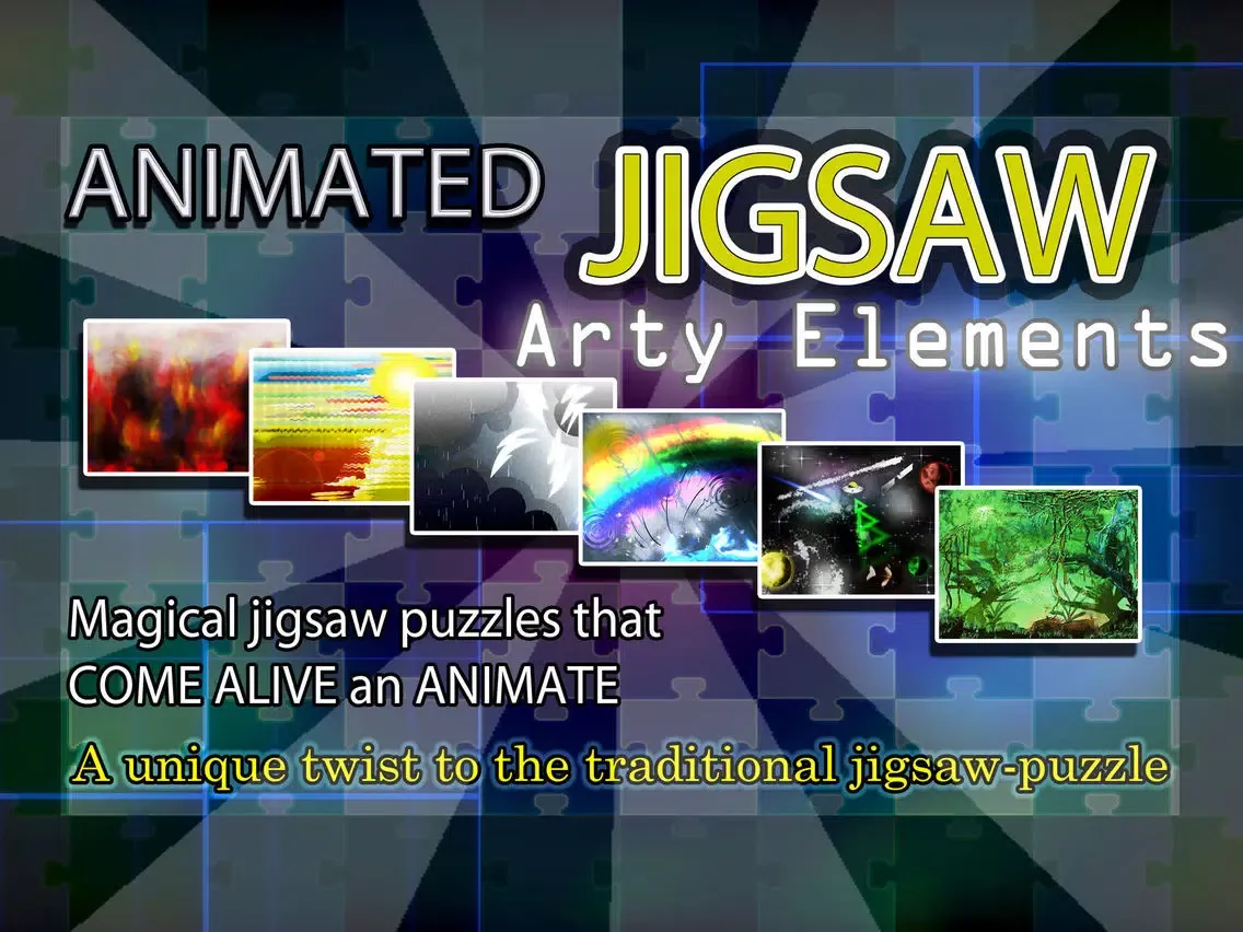 Capturas de tela do Animated Jigsaw Arty Elements iPad 