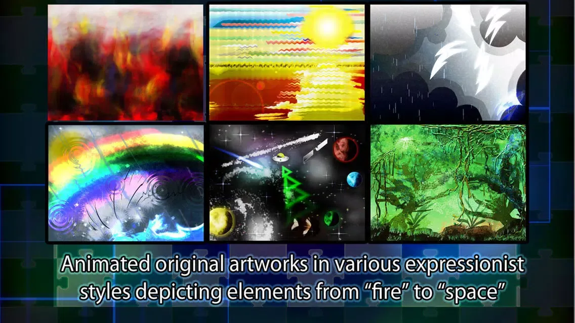 Capturas de tela do Animated Jigsaw Arty Elements
