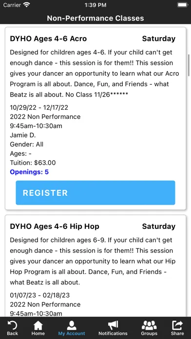 Capturas de pantalla de Beatz Dance Studio