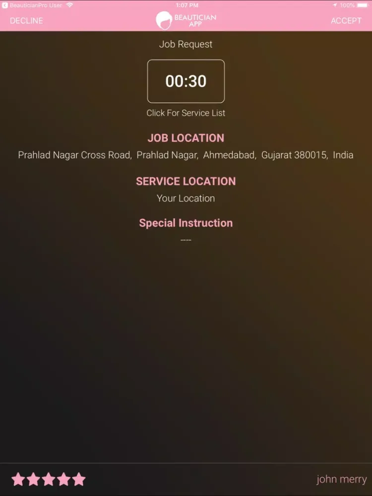BeauticianPro Provider iPad  سکرین شاٹس