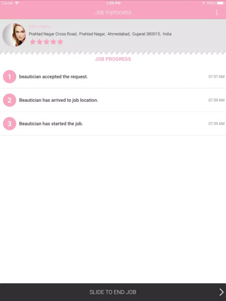 BeauticianPro Provider iPad  سکرین شاٹس