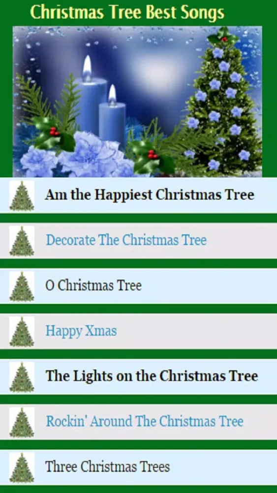 ภาพหน้าจอของ Beautiful Christmas Tree Songs
