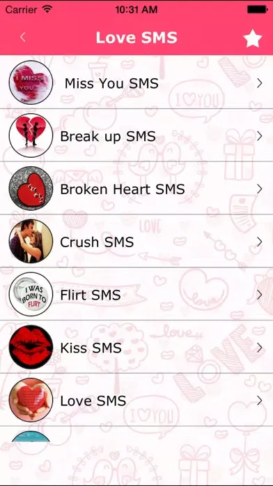 Beautiful Love SMS and Likee स्क्रीनशॉट
