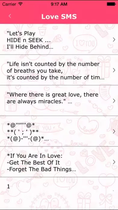 Beautiful Love SMS and Likee स्क्रीनशॉट