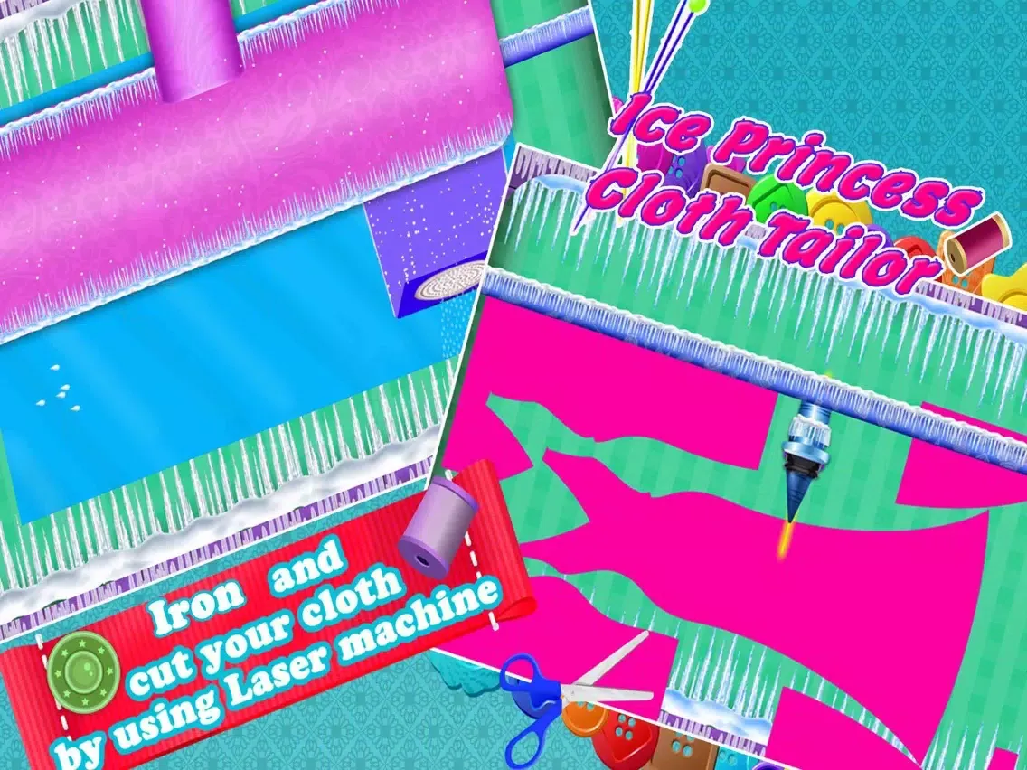 Capturas de tela do Ice Princess Cloth Tailor iPad 