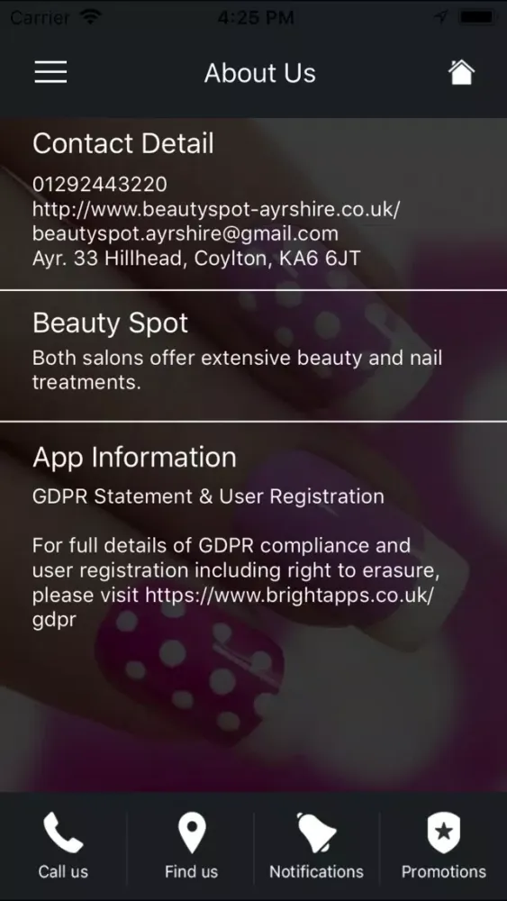Capturas de tela do Beauty Spot Ayrshire
