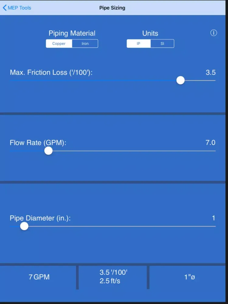 Captures d'écran de MEP Tools Pro iPad 