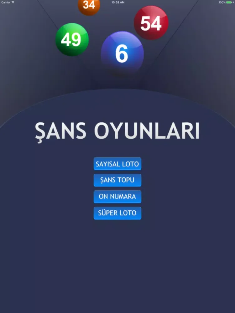 Tangkapan layar Loto Sonuçları - Sayısal Loto,Süper Loto,Şans Topu iPad 
