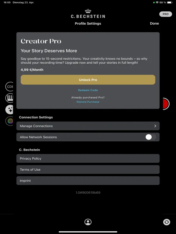 C. Bechstein Creator iPad  スクリーンショット