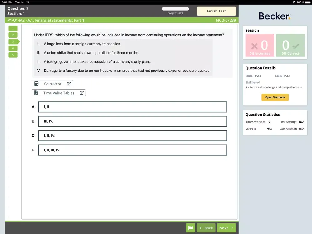 Becker CMA Exam Review iPad  Screenshots