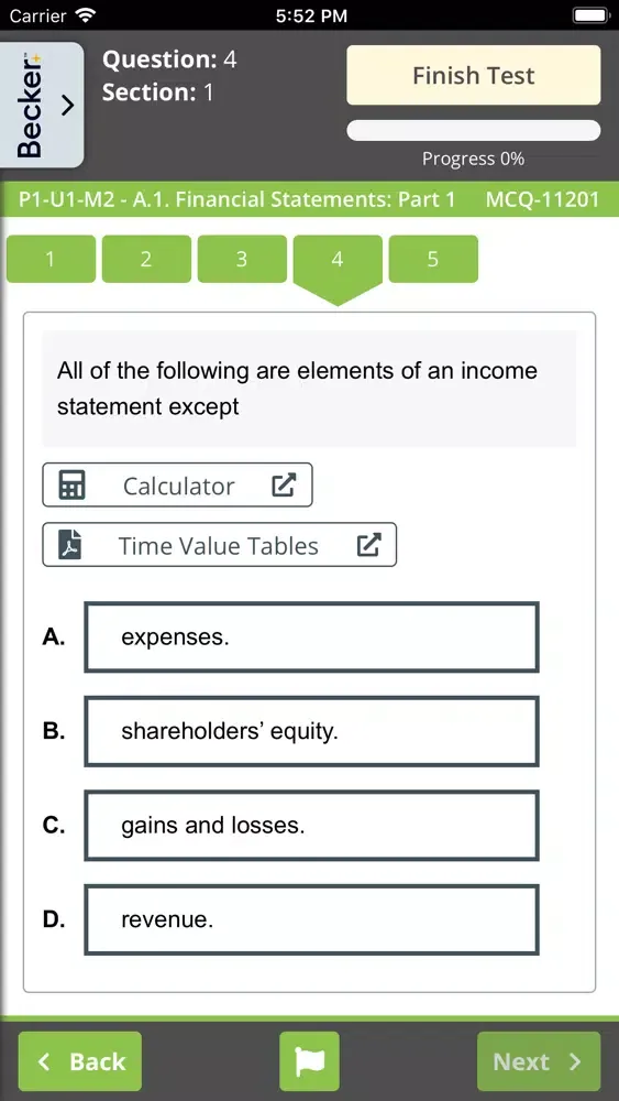 Becker CMA Exam Review Screenshots