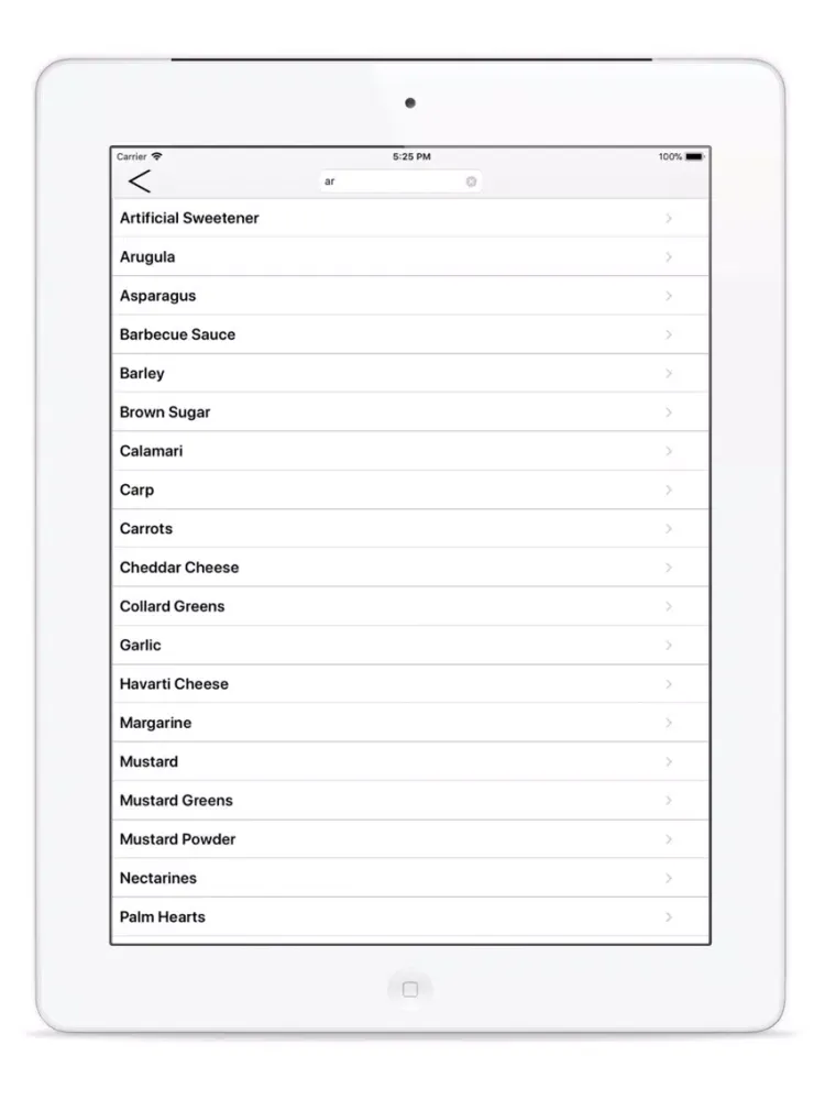 Atkins Diet Food Checker iPad 应用截图