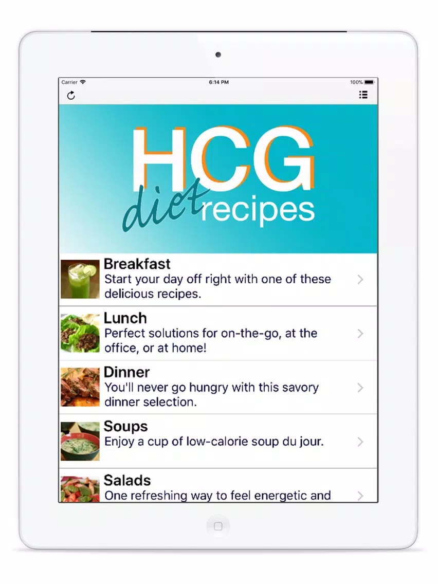 HCG Diet Recipes and More iPad  Screenshots