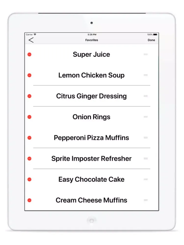 Ảnh chụp màn hình của HCG Diet Recipes and More iPad 