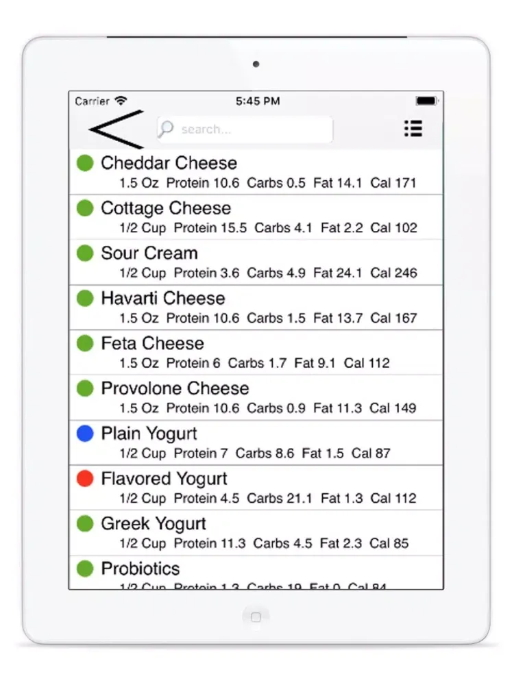 Ketogenic Diet Food Checker iPad  سکرین شاٹس