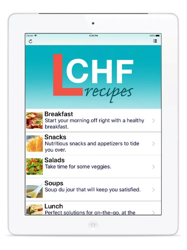 ภาพหน้าจอของ 101+ LCHF Diet Recipes iPad 