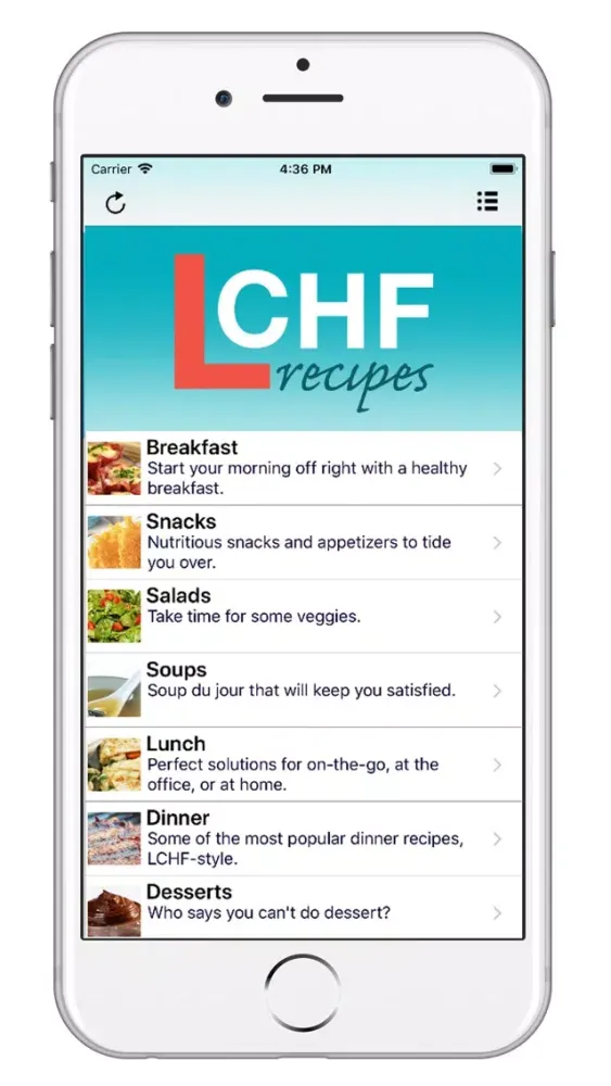 ภาพหน้าจอของ 101+ LCHF Diet Recipes