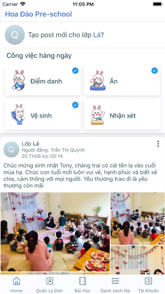 Ảnh chụp màn hình của Bé Đến Trường - Giáo Viên