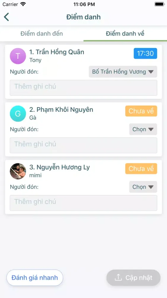 Ảnh chụp màn hình của Bé Đến Trường - Giáo Viên