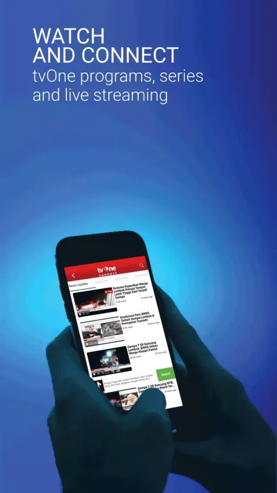 Tangkapan skrin tvOne Connect
