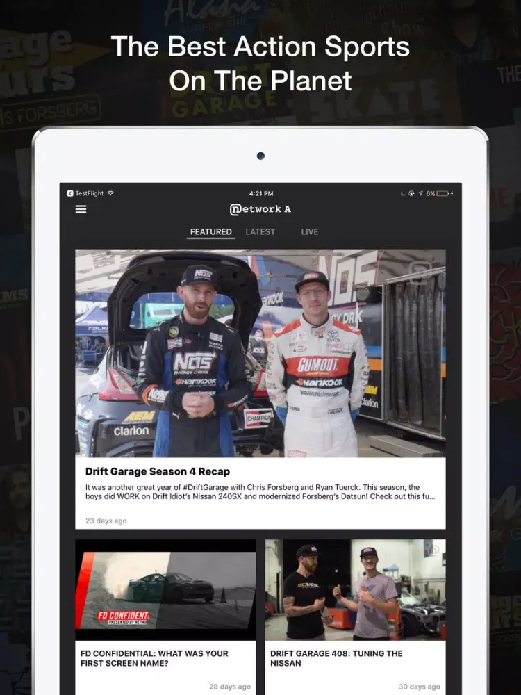 Action Sports by Network A iPad  Ekran Görüntüleri