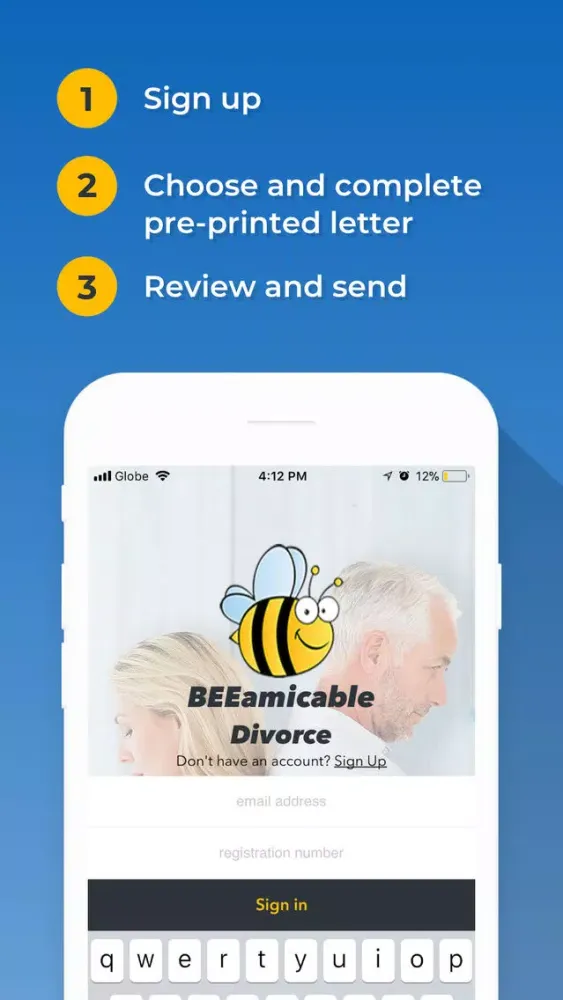 Capturas de tela do BEEAmicable Divorce