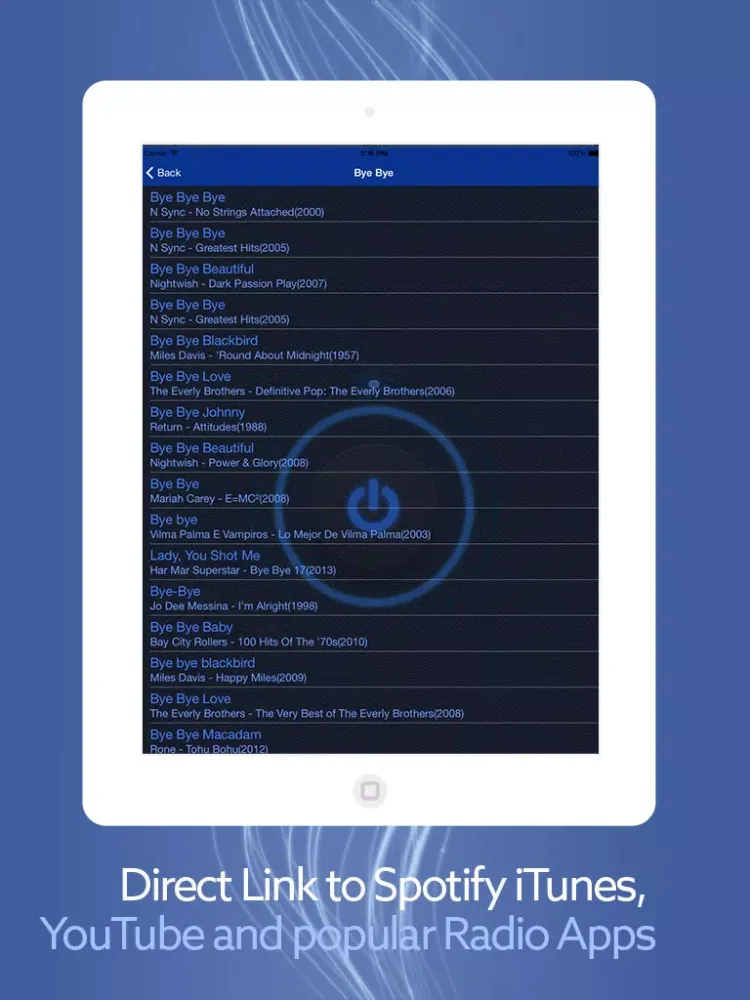 Скриншоты Quick SpotSearch Music, Song and Lyric for Spotify iPad 