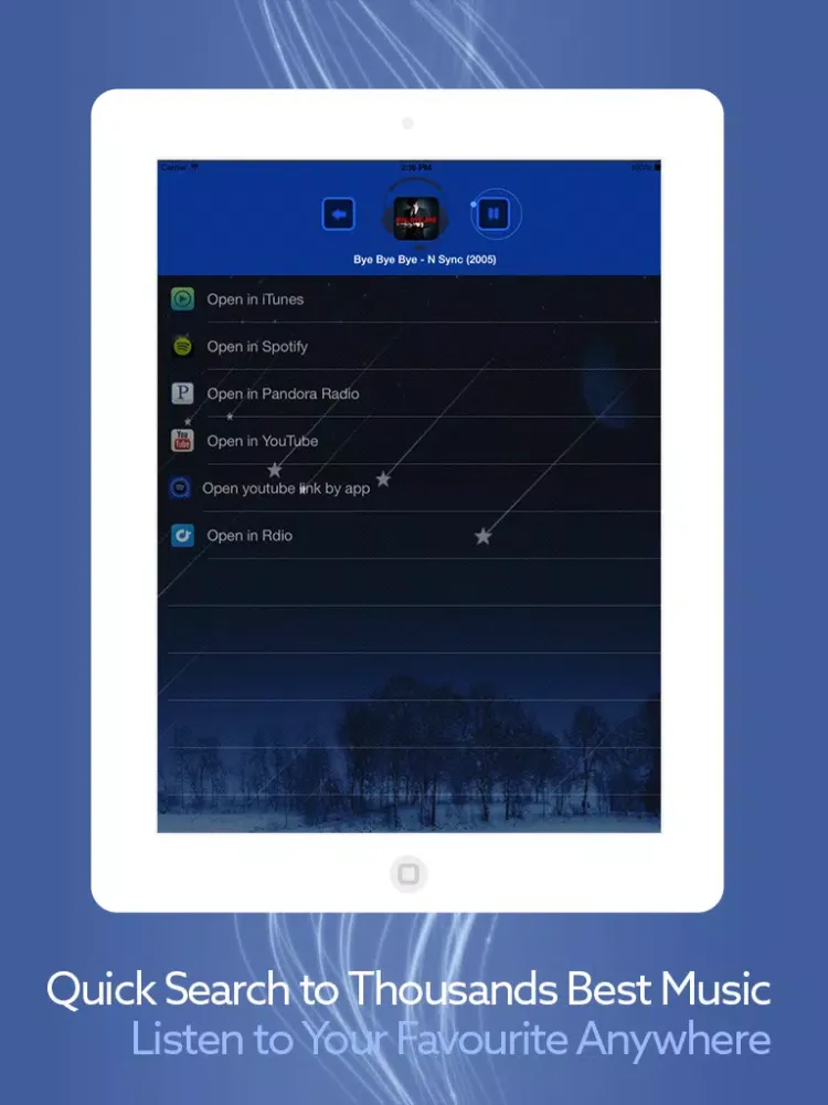 Скриншоты Quick SpotSearch Music, Song and Lyric for Spotify iPad 