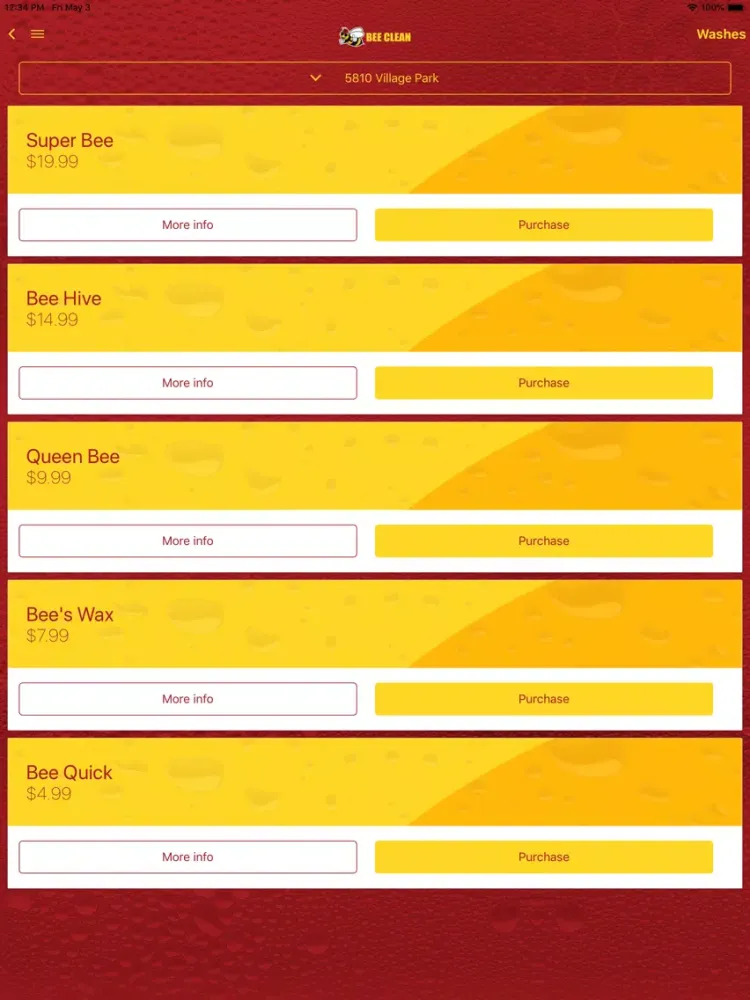 Bee Clean Car Wash iPad  Screenshots