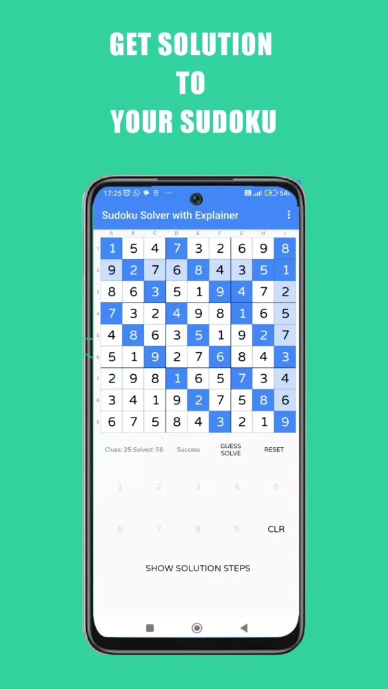 Sudoku Solver with Explainer Screenshots