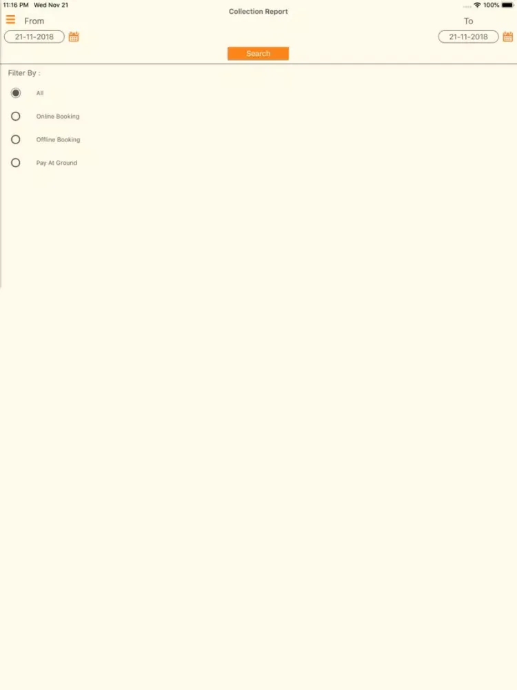 Capturas de tela do Turf Booking Admin iPad 