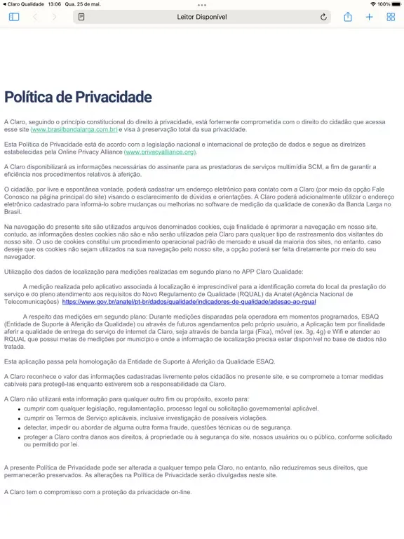 Claro Qualidade iPad  سکرین شاٹس