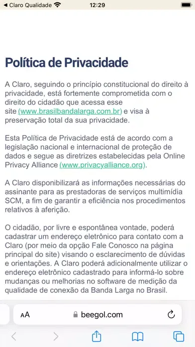 Claro Qualidade سکرین شاٹس