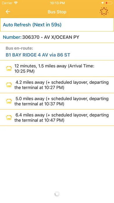 NYC Bus Time 2020 Screenshots