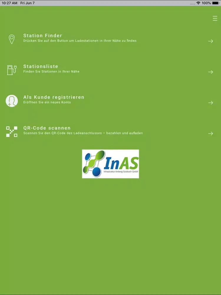 Capturas de pantalla de InAS GmbH - Lade-App iPad 