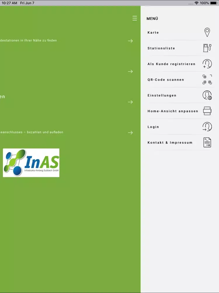 Capturas de pantalla de InAS GmbH - Lade-App iPad 