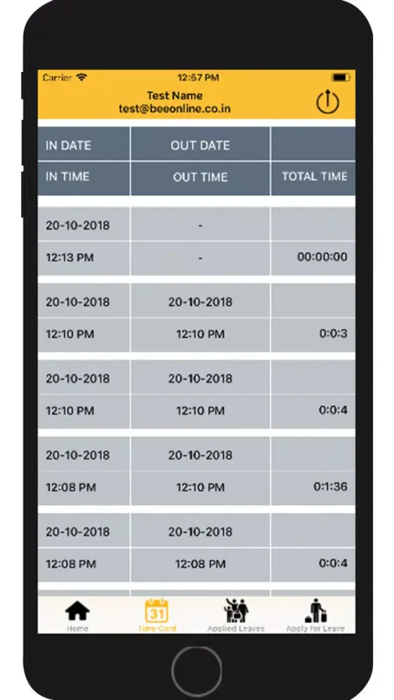 Bee Online Attendance System 스크린샷